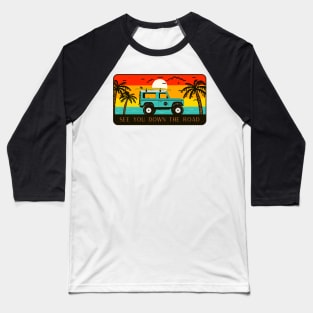 See you Down the Road (jeep at shore during sunset) Baseball T-Shirt